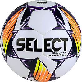 Мяч футб. SELECT Brillant Training DB V24, 0865168096, р.5, Basic, 32пан., ПУ, гибрид.сш, бело-оранж